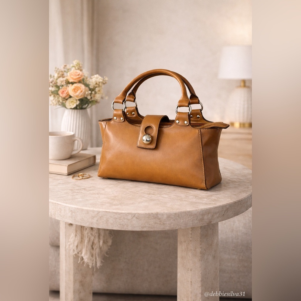 Emilie M. Structured Camel Handbag | New - Picture 3 of 4